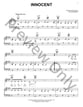 Innocent piano sheet music cover